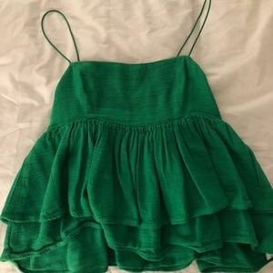 UO Olivia Tiered Ruffle Babydoll Tank Top
